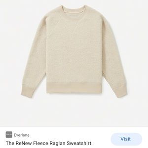 Everlane ReNew Fleece Sweatshirt in Oat